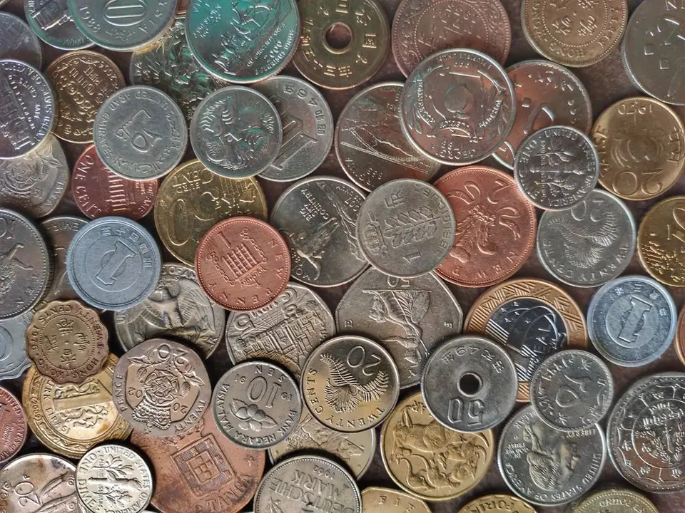 World coins from many countries
